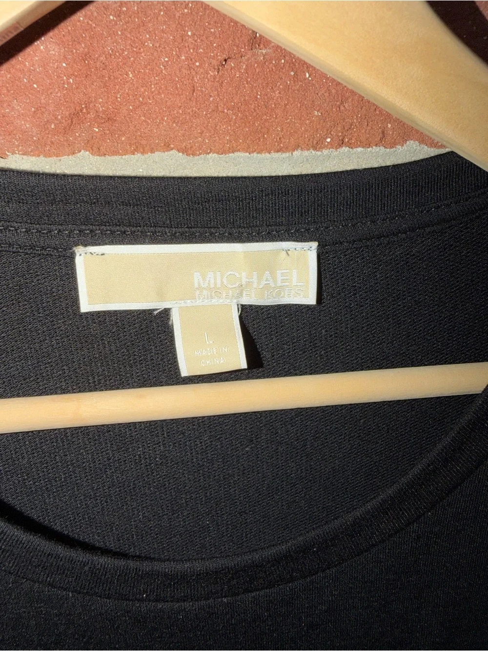 Michael Kors Black Long-Sleeve Ruched Tie Top